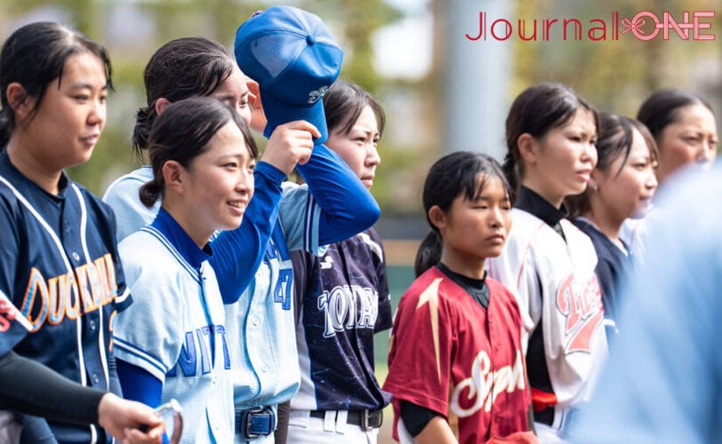 女子軟式野球ジャパンカップの前に開催された選抜戦-Journal-ONE撮影