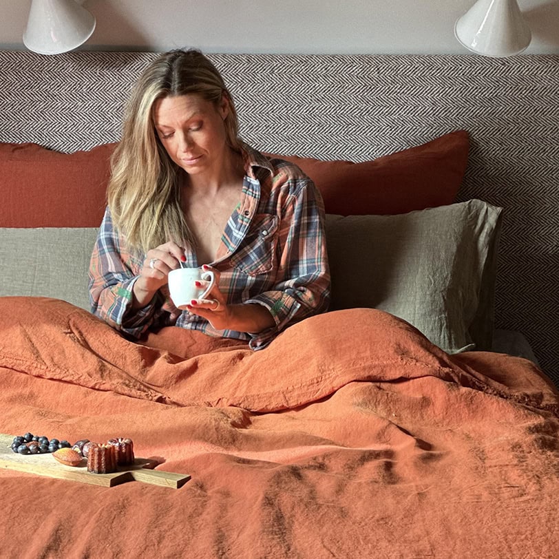 parue de lit en lin La Draperie Française