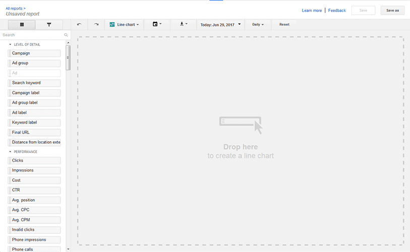 adwords report center