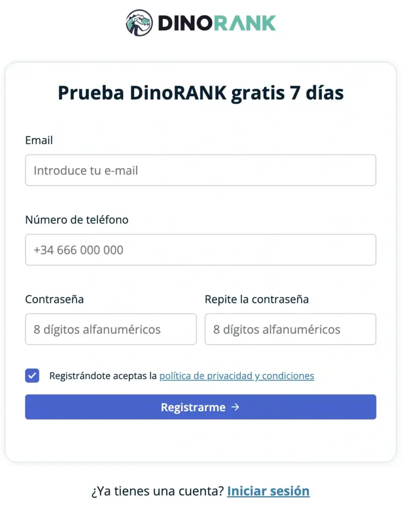 prueba gratis dinorank