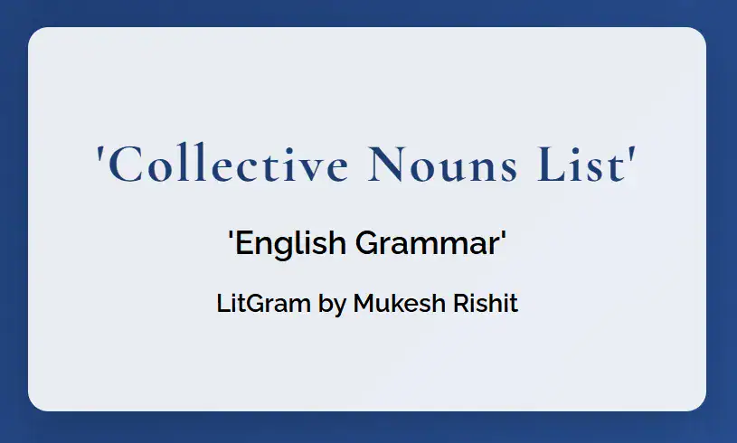 Collective Nouns List