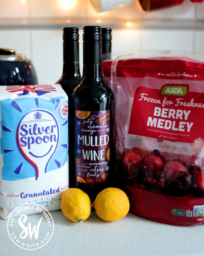 the ingredients for Mulled Wine Jam