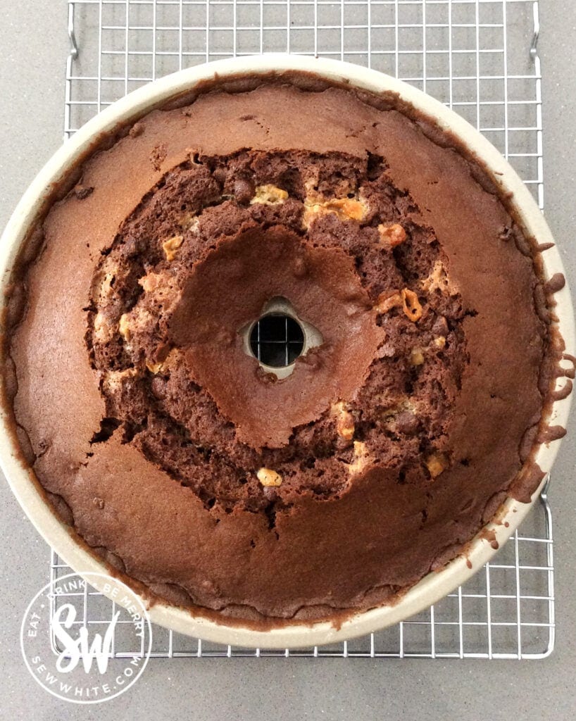 Chocolate Bundt Cake in the nordic ware tin