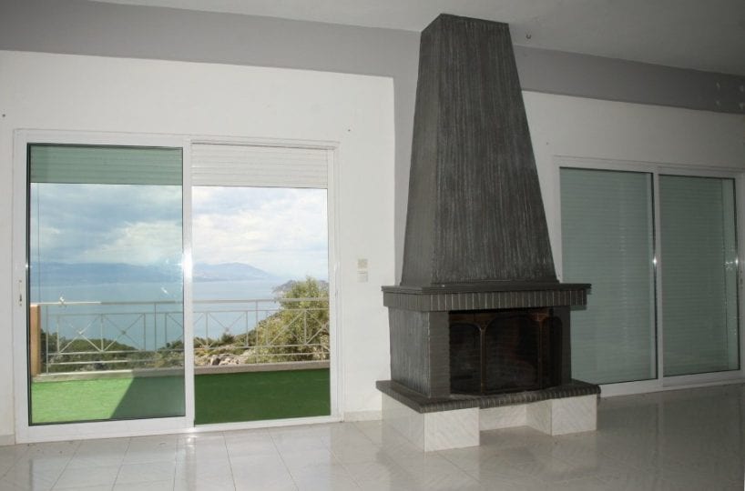 villa overlooking gulf of Corinth