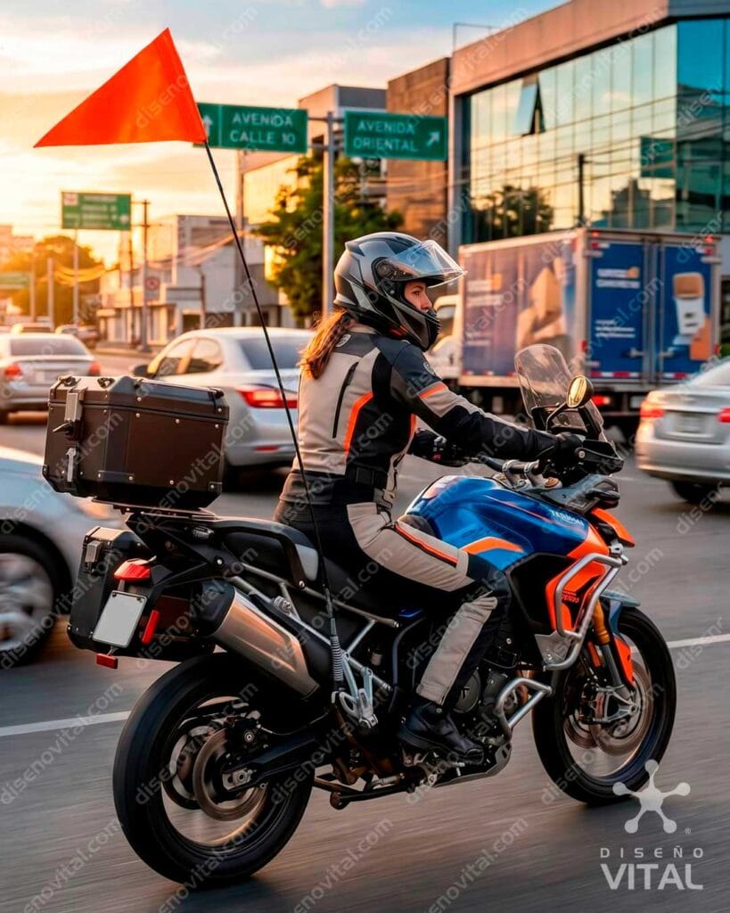 banderin de seguridad para moto y bici en colombia