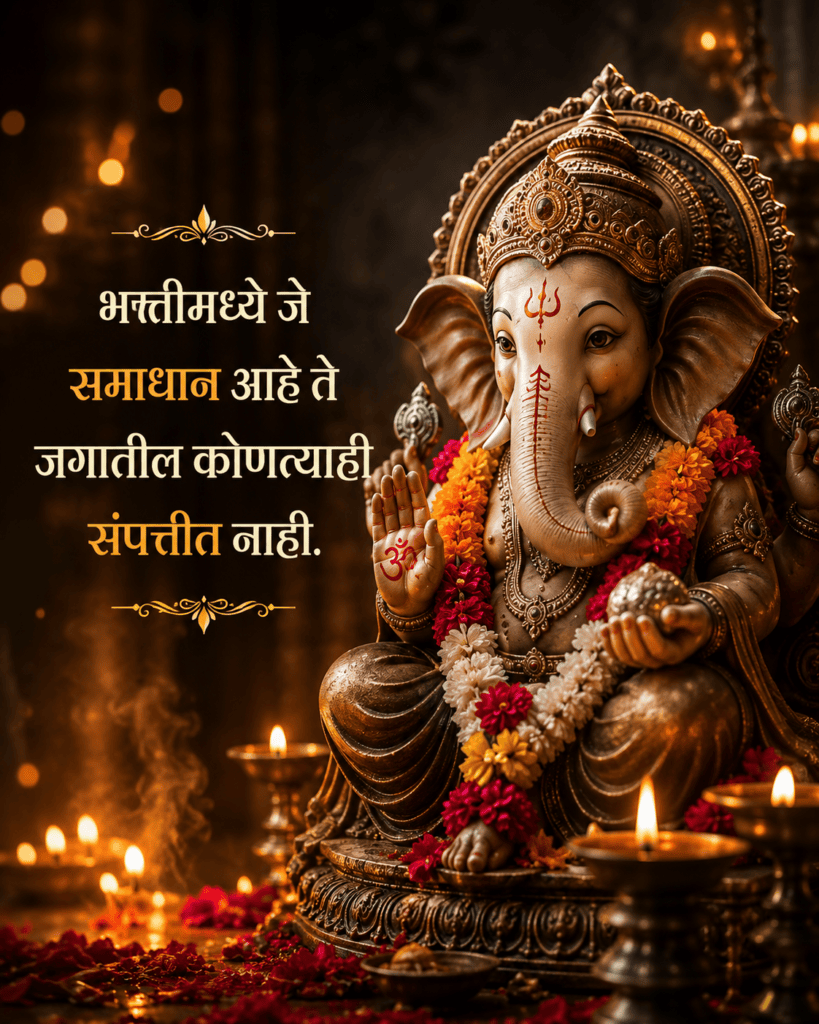 Ganpati Bappa Caption in Marathi Emotional 2026