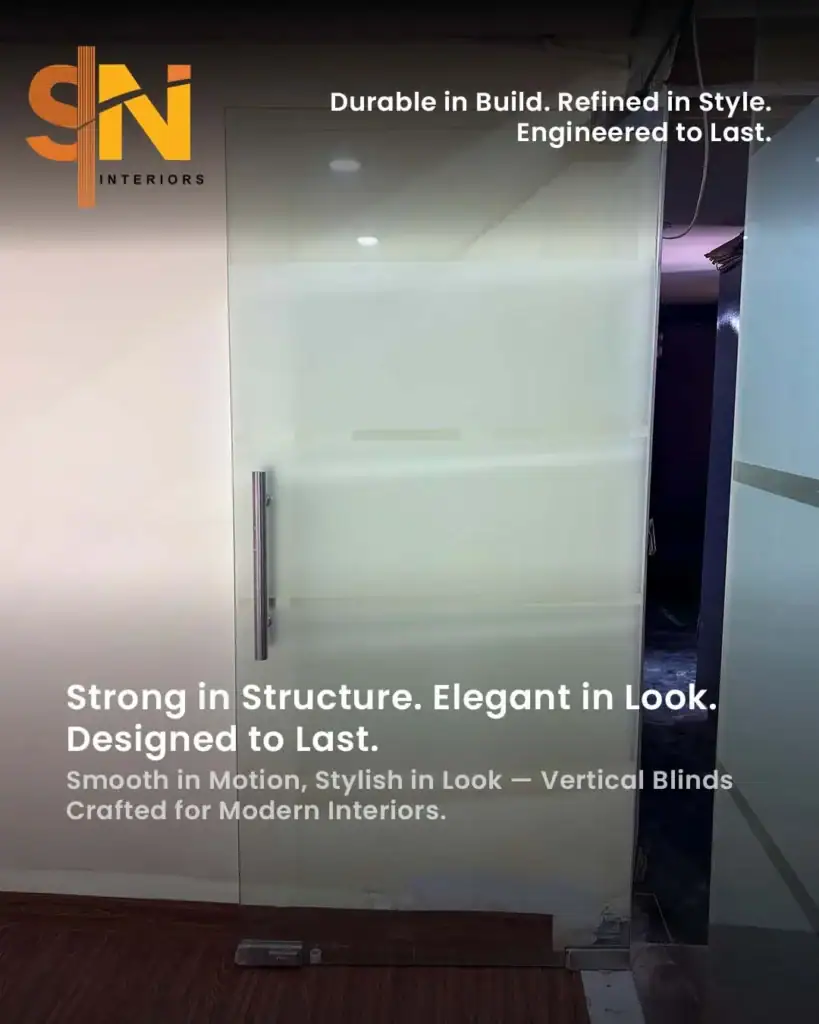 Glass Wall Partition Installation at GIDC Panjim Goa – Modern Office Interiors by S.N Interiors