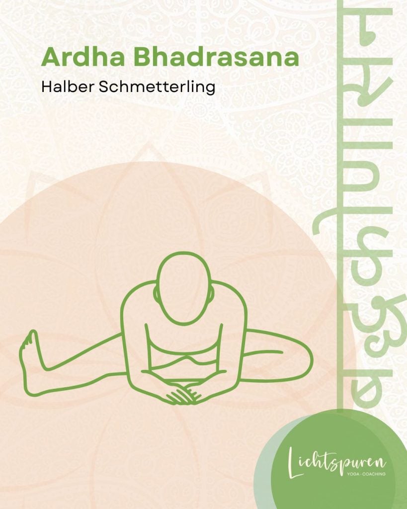 Asana Ardha Bhadrasana Halber Schmetterling