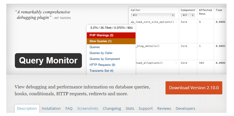 query monitor
