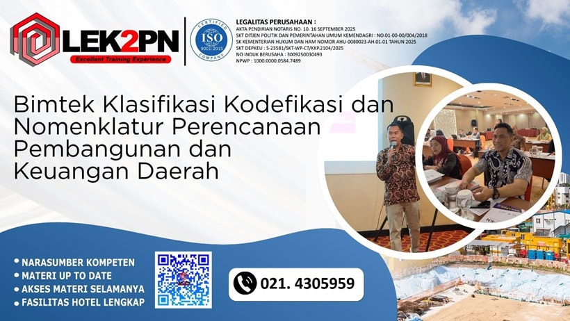 Bimtek Klasifikasi Kodefikasi dan Nomenklatur Perencanaan Pembangunan dan Keuangan Daerah