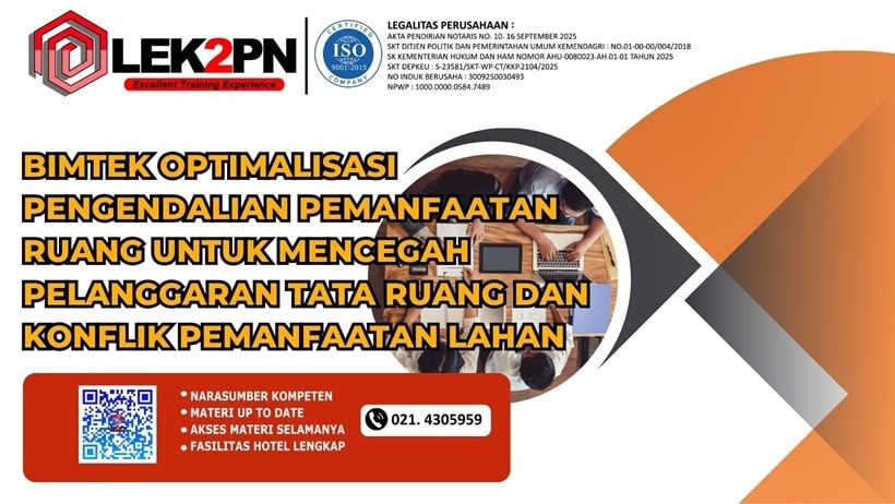 Bimtek Optimalisasi Pengendalian Pemanfaatan Ruang untuk Mencegah Pelanggaran Tata Ruang dan Konflik Pemanfaatan Lahan