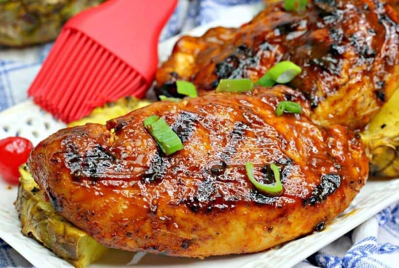 This flavorful Grilled Huli Huli Chicken recipe is delicious and simple. This Hawaiian-inspired chicken recipe is marinated and grilled to perfection.