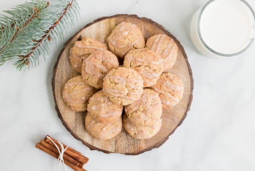 Eggnog Cookies are a fun twist to the classic snickerdoodle cookie. This easy holiday cookie recipe is soft, chewy and rolled in cinnamon sugar.