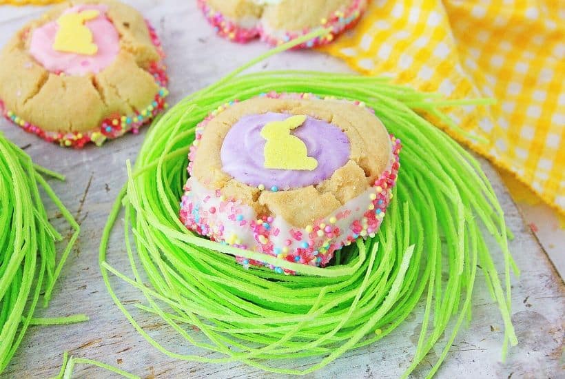 These homemade Easter Thumbprint Cookies are a sure sign of spring. Bake a batch of these easy colorful holiday cookies to share today.