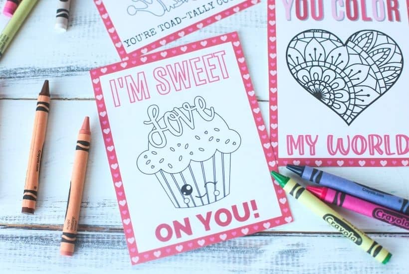 Printable Kid's Valentines To Color 1