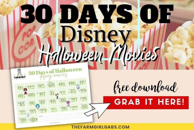 Disney Halloween Movies Printable