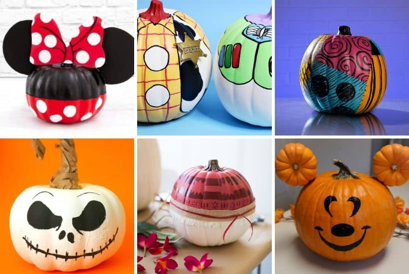 Bippity boppity boo! Halloween is just around the corner. These DIY Disney Pumpkin Painting Ideas are fun projects to add to your Halloween Decorations. These Disney-themed pumpkins are fun for young kids, old kids and kids of all ages. From Disney Princesses to Disney Villians to Star Wars, you will definitely find your favorite Character in this Disney Painted Pumpkins collection. These no-carve pumpkin ideas are fun for the entire family. Which one of these Disney pumpkins will you make ?