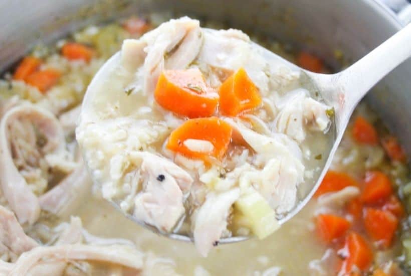 Ready for an ultimate comfort food recipe? Soothe your soul with a flavorful homemade meal when following this easy Chicken Rice Soup recipe. It’s easy to prepare and perfect to serve on those cold days when you need something warm and soothing in your system. This homemade chicken and rice soup recipe is easy to make and so delicious.