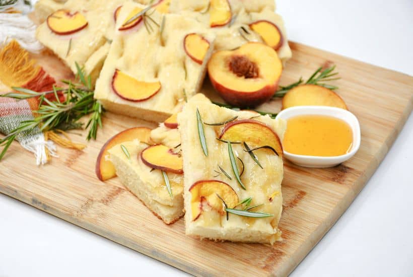 Peach & Rosemary Focaccia Bread