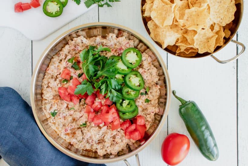 3 Ingredient Rotel Sausage Dip