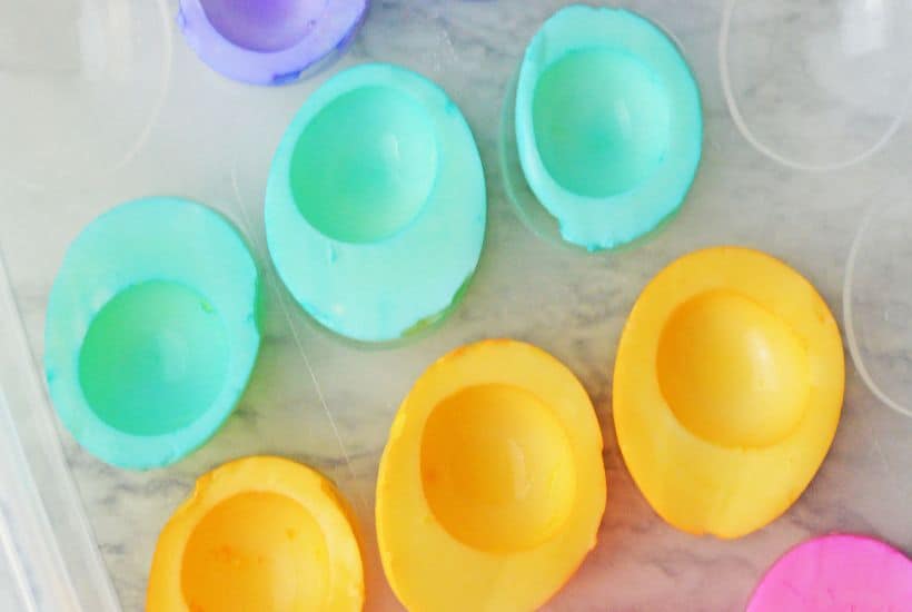 This easy recipe for Colorful Dyed Easter Deviled Eggs will take your deviled eggs to the next level this Easter. They're bright, fun, and super flavorful!