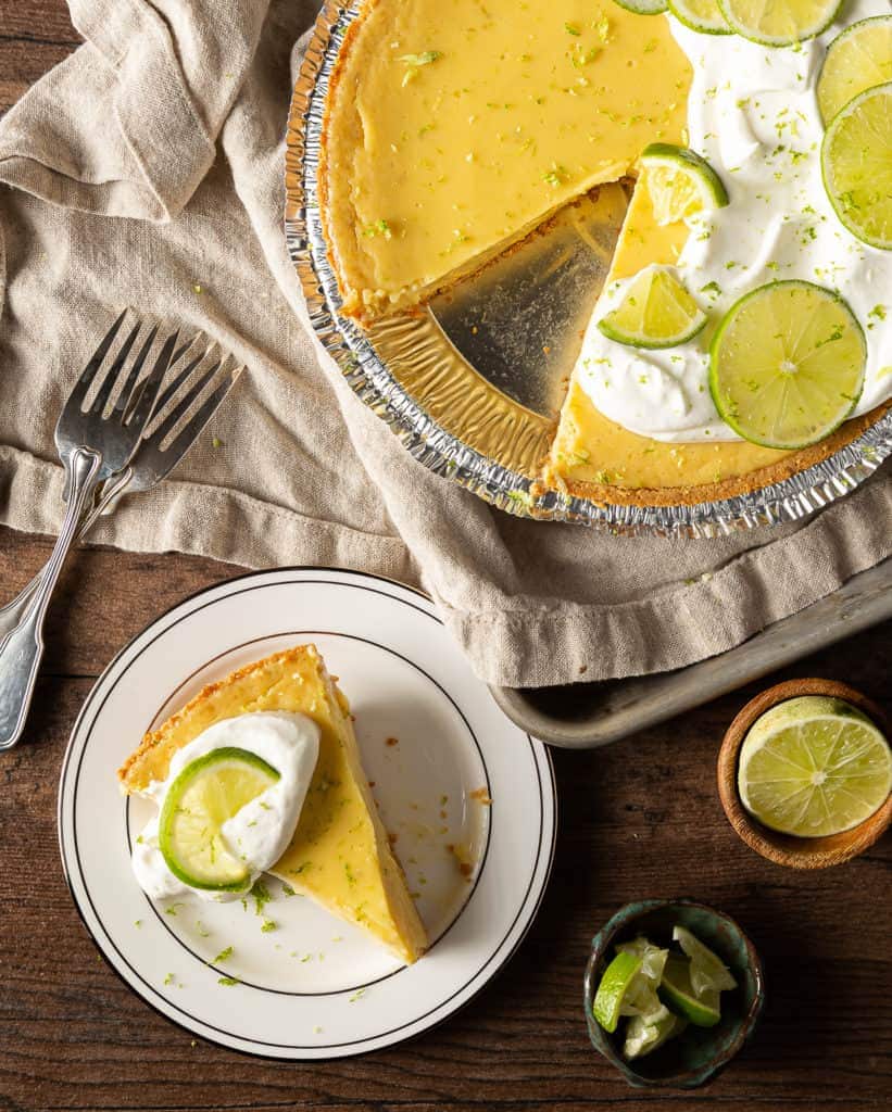 key lime pie with whipped cream