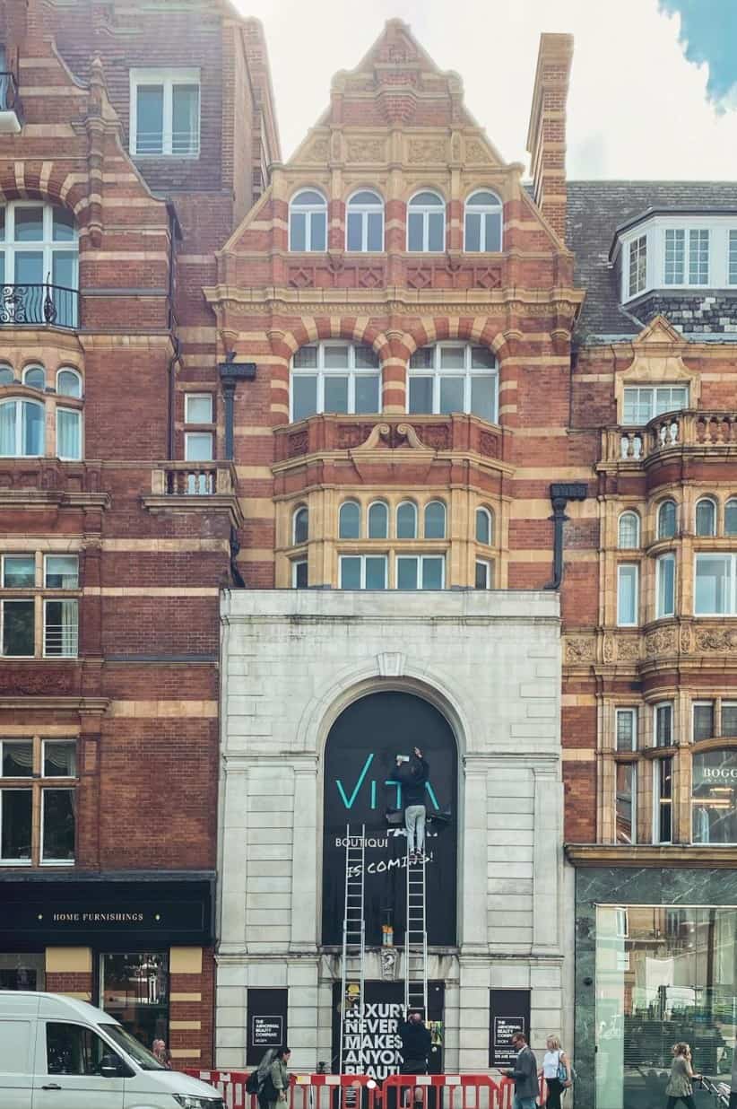 VITA Boutique fitness center, sloane square, kiss the hippo, flair studio, facade