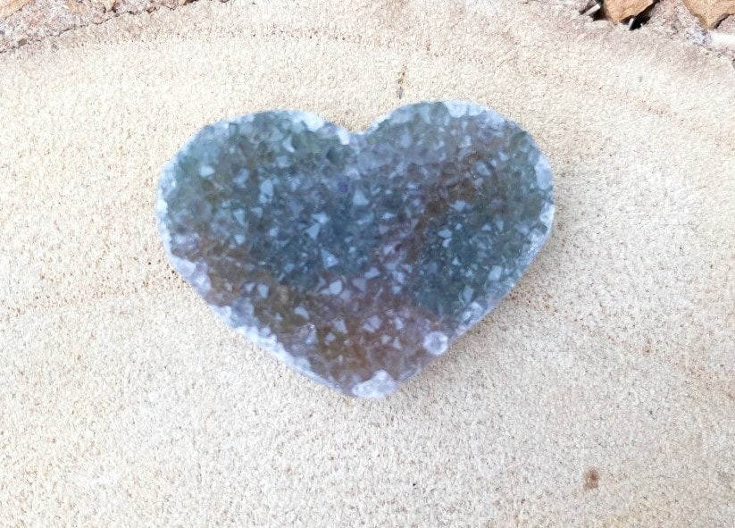 Spiral Crystals UK - Amethyst Druze Heart