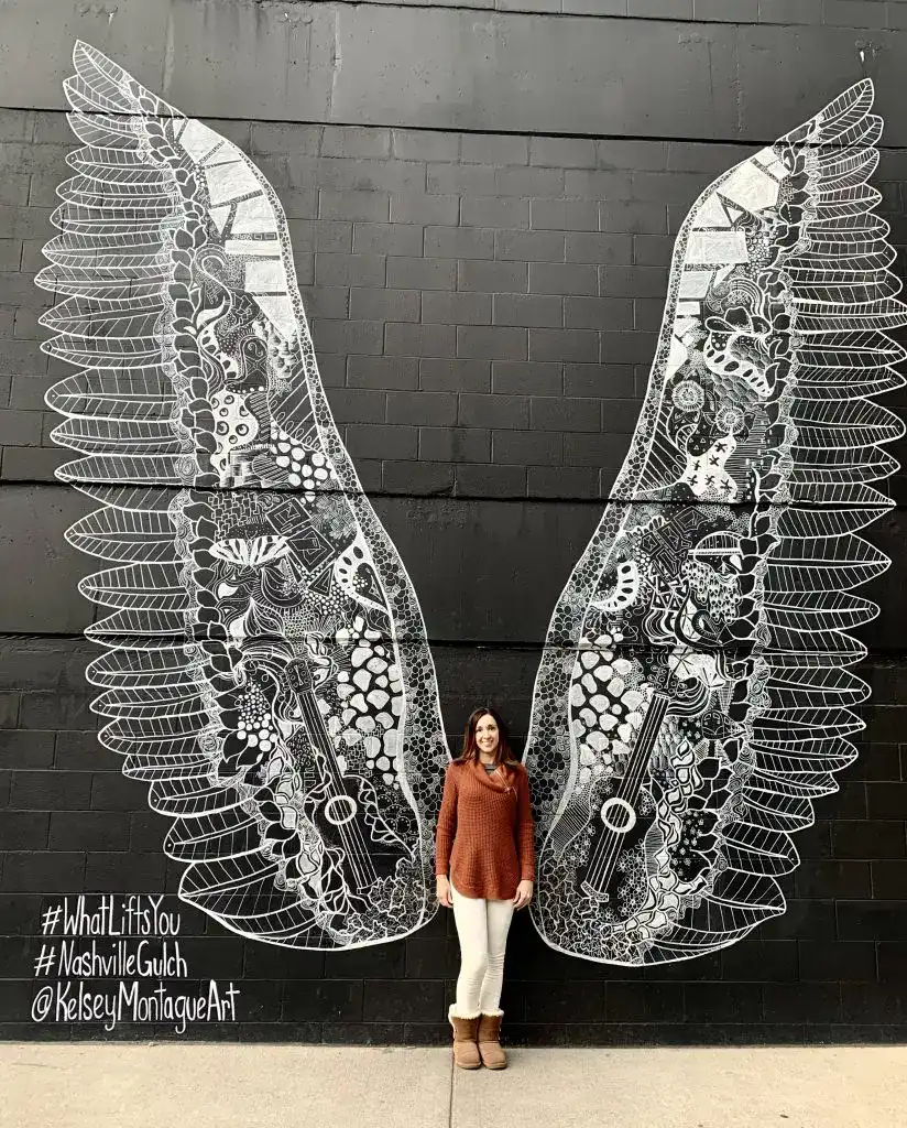Andrea Capone Nashville Tennessee Wings Mural