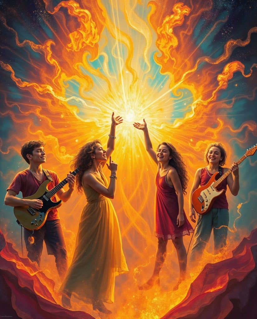 Rockin Praise Collection Cover — a bold visual companion to “Jesus Saved My Soul,” radiating rhythm, redemption, and Holy Ghost fire.