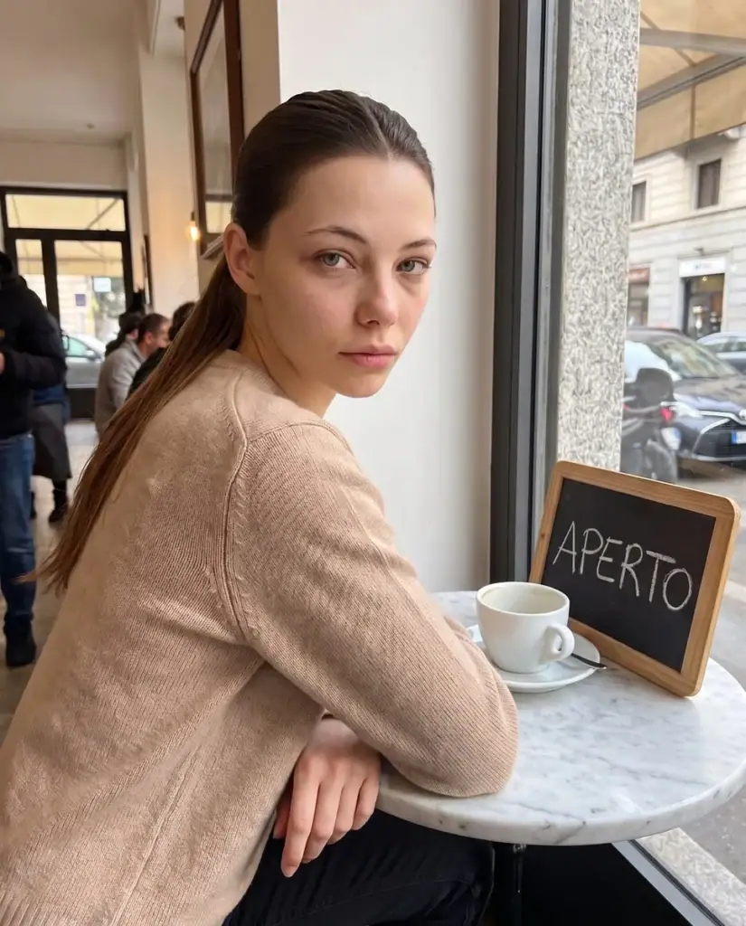 Risultato: ritratto con attaccatura dei capelli modificata.