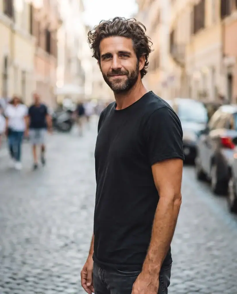 Risultato Matteo: ritratto scattato da un'altra persona senza telefono né braccio.