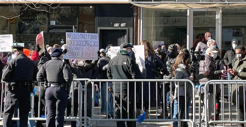 The January 9th 2021 protest against Nicole Malliotakis at her then-empty District Office