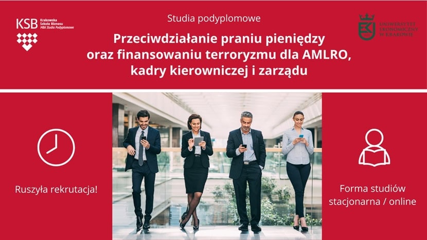 Przeciwdziałanie praniu pieniędzy oraz finansowaniu terroryzmu dla AMLRO, kadry kierowniczej i zarządu