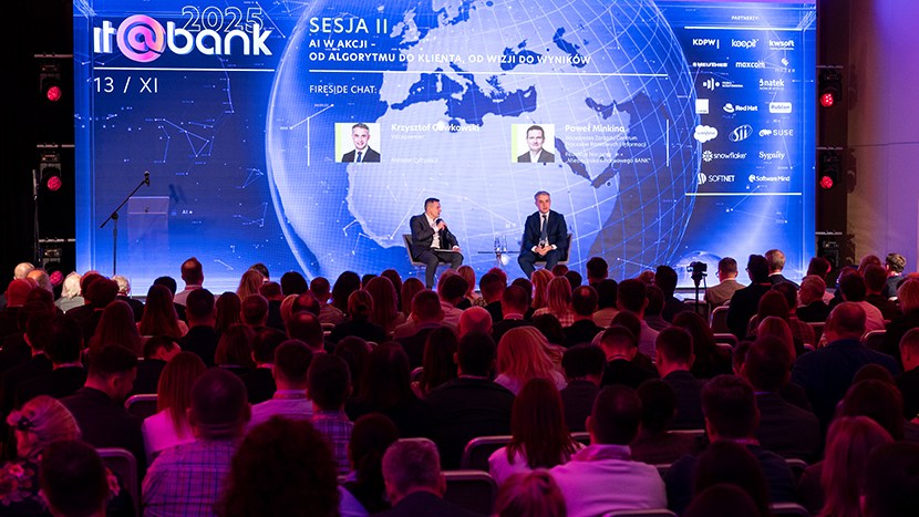 IT@BANK 2025. Od lewej: Paweł Minkina, Krzysztof Gawkowski. Źródło: BANK.pl