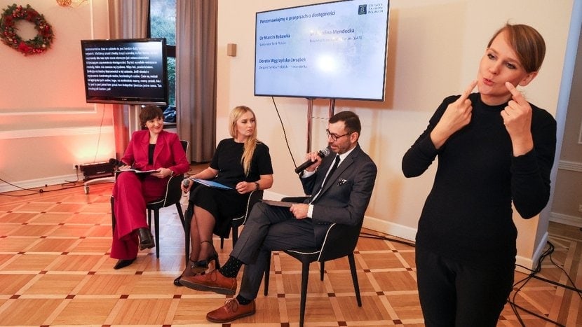 Cykl edukacyjny Porozmawiajmy o dostępności - inauguracja 2025. Pierwszy panel. Źródło: ZBP