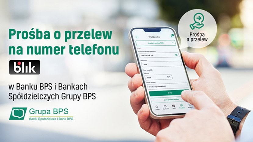Prośba o przelew BLIK dostępna w bankach spółdzielczych Grupy BPS