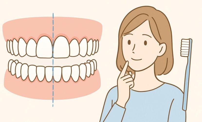 歯の中心がずれているのは矯正で治る？正中のずれを解説