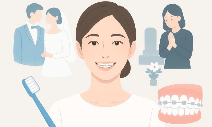 矯正中の冠婚葬祭で装置が気になるときの相談ポイント