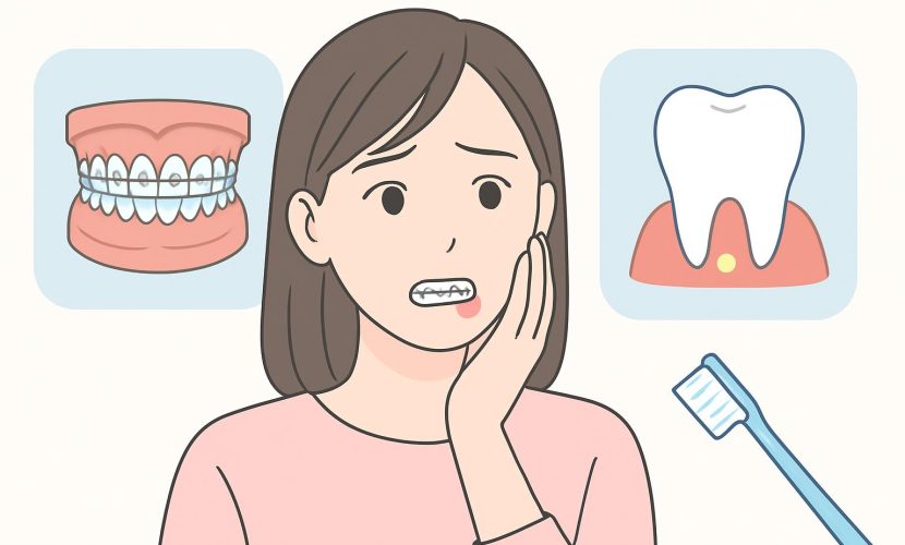 矯正中に歯茎から膿が出るときは？早めに歯科へ相談する目安