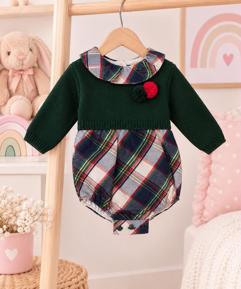 Pelele cuadros Jersey Verde
