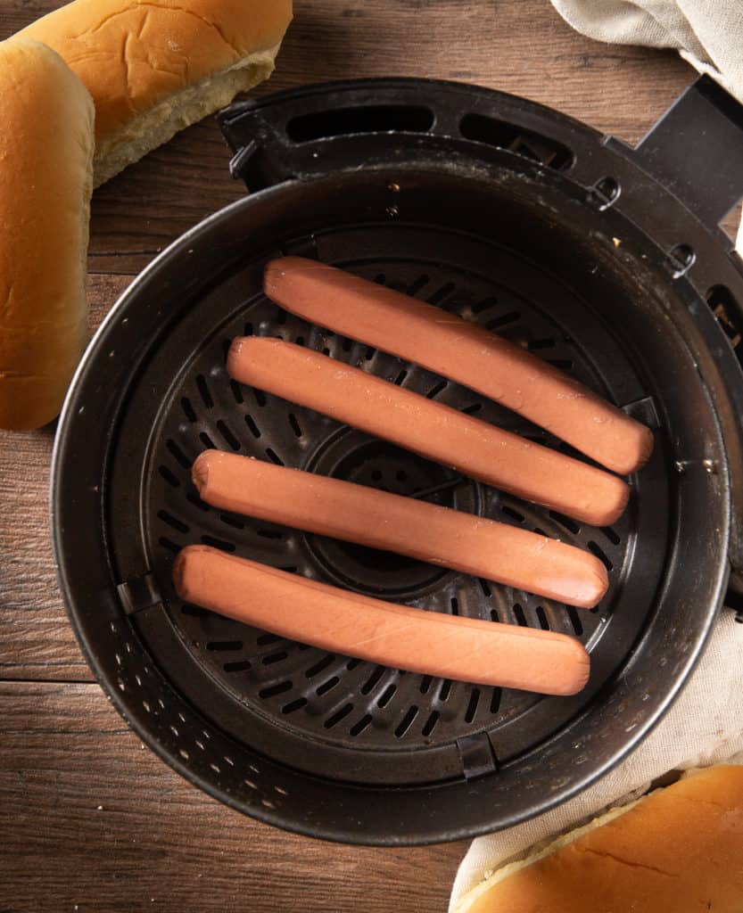 hot dogs in air fryer