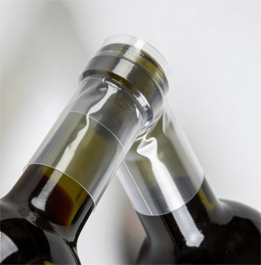 Bespoke- Glass- Bottle- Caps-Heat shrink Transparent