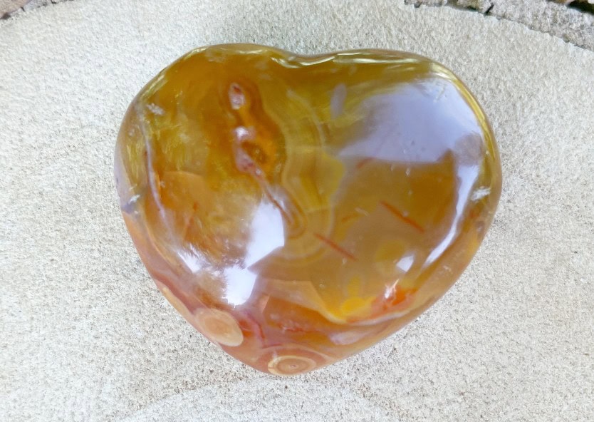 Spiral Crystals UK - Carnelian Heart