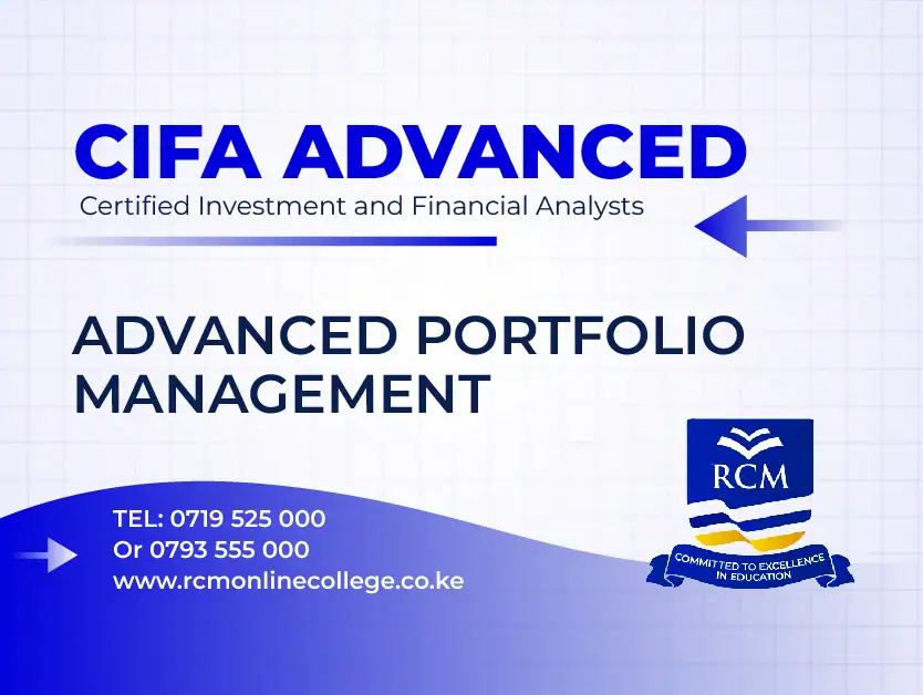 RCM Online College, advanced portfolio management