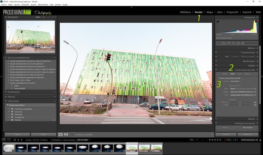 Correcciones de lente en Lightroom