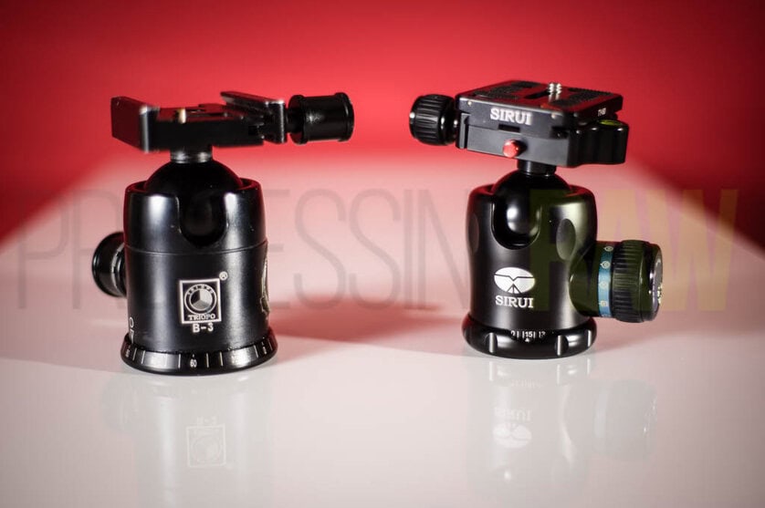 Rótula Sirui K20x vs triopo b3