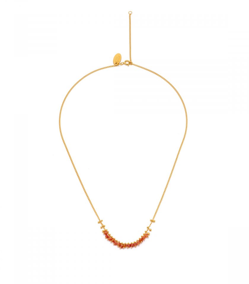 Orange sapphire necklace by Kate Wood