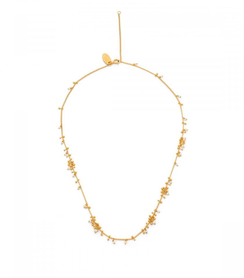 Handmade gold vermeil and pearl necklace