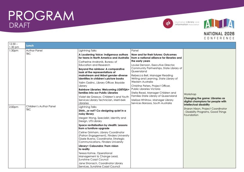ALIA National DRAFT program